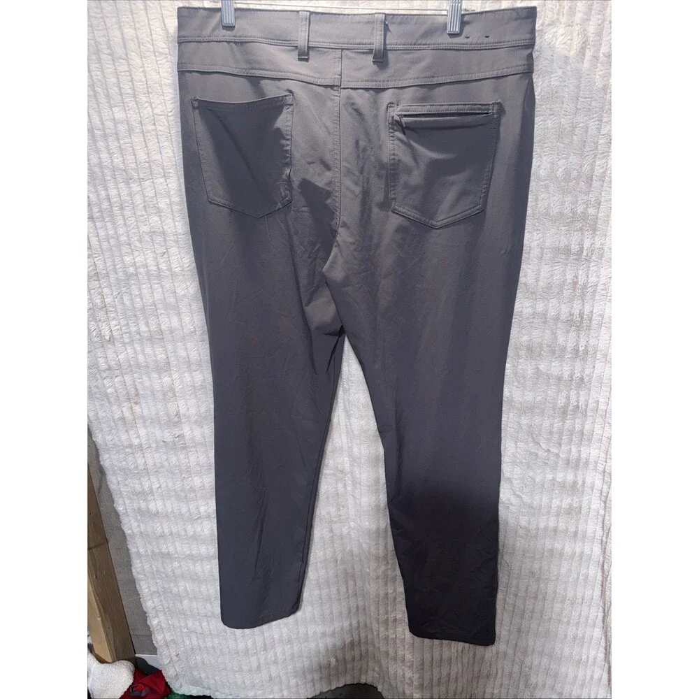 Mizzen + Main Pants Men's 36x30 Gray Helmsman Slim Performance Golf Stretch - Picture 8 of 12